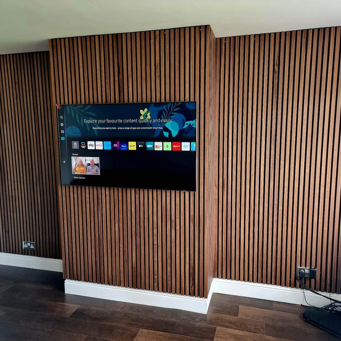 TV Feature wall Lanarkshire Glasgow Redline Electronics